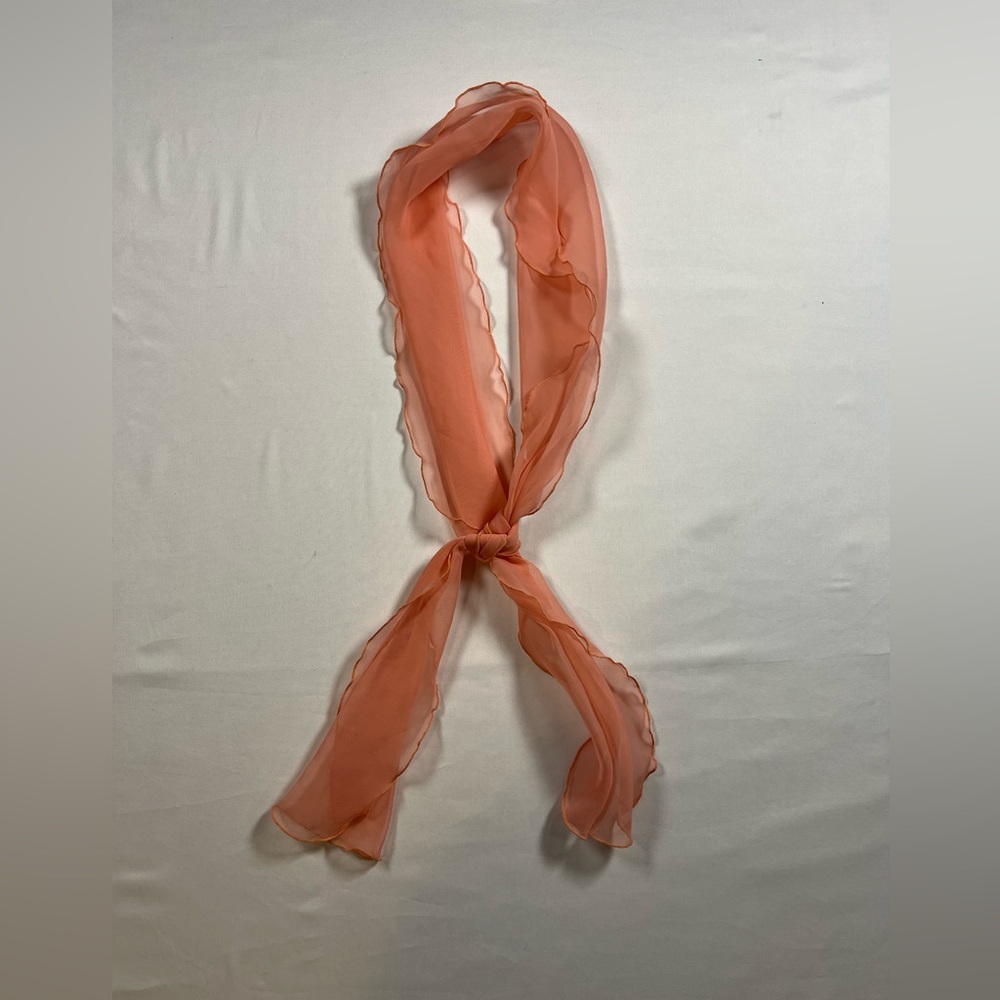 Vintage Sheer Coral Scarf